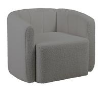 Swivel Barrel Chair Upholstered Sherpa Accent Chair Pumpkin Shaped Gymax White One Size
