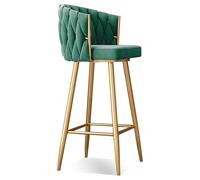 Swivel Barstools with Steel Legs and Footrest, Upholstered Kitchen Chairs, Set of 1/2/3/4, 25.6/29.5 Inch Seat Height