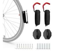 Swivel Bike Wall Mount (2-Pack): Heavy Duty 150° Rotating Vertical Bike Rack, Holds 66 lbs - Space-Saving Garage & Apartment Storage for Mountain, Road, Commuter Bicycles with Protective Pads