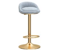 Swivel Breakfast Kitchen Counter Pub Adjustable Bar Stools Pink Soft Velvet Chairs Dining with Backs Footrest Grey,6580cm