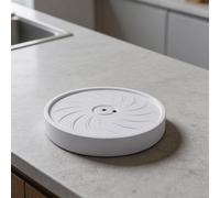 Swivel Caster Flower Pot Caddy for Indoor Plant Mobility, Featuring Water Storage and Drainage to Prevent Overwatering and Root Damage (White 35CM)