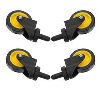 Swivel Caster Wheels 4Pcs Plastic Quick Mount for Utility Cart | Warehouse Utility, Commercial Kitchen, Vacuum Cleaner, Mop Bucket Replacement, 32L 36L Fit, Spare Parts