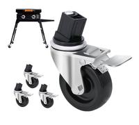 Swivel Caster Wheels for Blackstone Griddle Stand Which Fit for 22'' or 17'' Table Top Griddle, Set of 4, 3 Inch Heavy Duty Stem Caster with Brake for Easier Movement