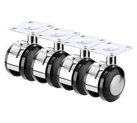 Swivel Caster Wheels Heavy Duty 50mm with Brake, Nylon Rollers for Smooth Mobility, Alloy Bracket, Supports Up to 75kg, Ideal for Furniture and Coffee Tables