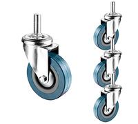 Swivel Casters for Fur 4Piece Set 65mm/75mm Quiet 360° Rotat M10/M12 Threaded Stem with Brake Load Capaci 40kg per Caster AllTerrain li