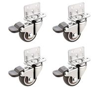 Swivel Casters for Furniture L Type Mounting Plate 1/1.25/1.5/2 Inch Perfect for Flower Stands Cradles and Home Decor Durable & Versatile Mobility Solutions