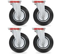 (4 pcs) vidaXL Swivel Casters Trolley Moving Wheels Furniture Caster Trolley Caster