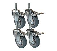 Swivel Casters Wheels Office Castors 4 75/100Mm Heavy Duty Furniture Cwith M10/M12 Threaded Industrial Ccapacity 450Lbs For Carts Furniture Trolley Castors