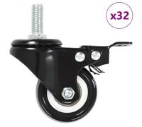 vidaXL 32x Swivel Casters with Brakes 50mm Trolley Furniture Moving Box Wheels