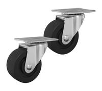 Swivel Castor Silver Iron and nylon Furniture Mobility Casters Rollers vidaXL
