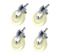 Swivel Castor Wheels 360 Degree Caster With Brake Set Of 4 Heavy Duty Nylon 3/4/5 Inch Caster For Furniture M20*60Mm Threaded Stem Casters Silent AntiWear100Mm
