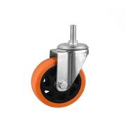Swivel Castor Wheels 4 Pieces/Lot 2.5 Inch/3 Inch/4 Inch/5 Inch Medium Orange Casters For Industrial Machines And Equipment Rotating Casters(M12X30 Universal,4 Inch)