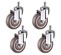 Swivel Castor Wheels Heavy Duty 4X Office Chair Mover 360° Rubber Standard Size 2.5 Inches Universal Replacement For Furniture