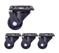 Swivel Castor Wheels Trolley 4 x Silent Nylon wheels Universal Swivel 2inch 50mm Heavy duty 900kg Steel bracket industrial Plate for Furniture Ta ([] 2inch