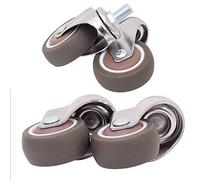 Swivel Castor Wheels Trolley 5 x Rubber Thread Stem M10 1.5inch 38mm 2inch 50mm Carbon steel support Swivel Universal Silent Wheels Heavy duty 1 (One Colo