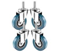 Swivel Castor Wheels Trolley, M10/M12 Threaded Stem Casters With 360 Swivel And Brake Pack Of 4 65-75MM(Swivel,65MM/M12)