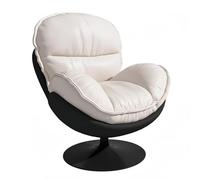 Swivel Chair - Comfy Leather Fabric Single Sofa for Living Room, Modern Checkered Design for Leisure, Bedroom, Balcony
