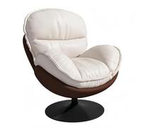 Swivel Chair - Comfy Leather Fabric Single Sofa for Living Room, Modern Checkered Design for Leisure, Bedroom, Balcony