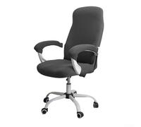 Swivel Chair Cover for Modern Offices, Comfortable Protector with Stylish Prints for Enhanced Room Aesthetics (dark gray)
