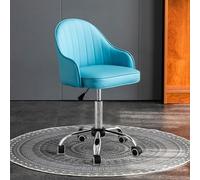 Swivel Desk Chair, Faux Leather Adjustable Computer Chair, Height Adjustable Pulley Small Office Chair, Compact Home Student Chair
