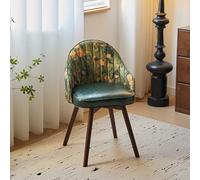 Swivel Desk Chair Modern Faux Leather Accent Armchair with Solid Wood Legs Perfect for Small Spaces Home Office & Living Room Comfort