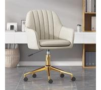 Swivel Desk Chair with Adjustable Height, Soft Cushion Seat, and Wheels for Office and Task Use