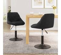 Swivel Dining Chairs Computer Chair Office Swivel Stool 2 pcs Velvet vidaXL