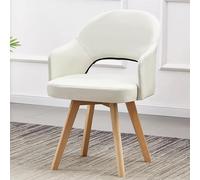 Swivel Dining Chairs - Upholstered Accent Armchairs with Solid Wood Legs & Hollow Back for Bedroom & Dining Room - Modern Grey Tub Chair