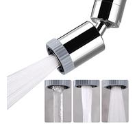 Swivel Faucet Nozzle,Three-Function Faucet Aerator,360° Big Angle Rotate Bathroom Sink Faucet Attachment,Faucet Extender for Kitchen 55/64 inch Female Thread,Kitchen Sink Aerator Chrome