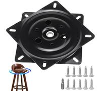 Swivel Fitting, 360° Rotating Plate, Heavy Duty Turntable Ball Bearing, 149 x 149 x 15 mm Square Turntable, Rotating Fitting Turntable, 150 kg Load Capacity, for Stools, Tables, Bookshelves