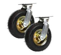 Swivel Heavy Duty Castors 2 Pcs, Rolling Plate Casters Wheels, Perfect Design Structure Wheels For Cart And Furniture Industrial Grade(Universal wheels,8 inch)