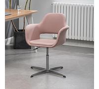 Swivel High Back Office Chair with Arms Adjustable Task Chair for Office Study Meeting Room Cross Legged Design Wheel Less