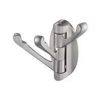 Swivel Hook Solid Metal Foldable Towel Hook, Arm Swing Triple Coat Hanger, Wall-Mounted