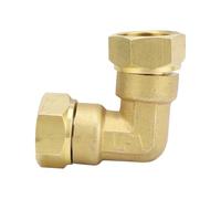 Swivel joint 1/2" internal thread/external thread 90 degree brass elbow pipe fitting connector joint(Brown)