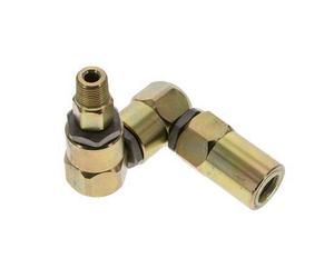 Swivel Joint 3/8'' NPT Male x Rp1/2'' Female Z-shape Steel FKM 350bar (4917.5psi)