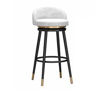 Swivel Kitchen Bar Stool, Velvet Upholstered High Chair for Counter Island, Pub, and Dining Room Comfort