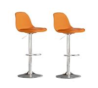 Swivel Leather Bar Stool - Adjustable Height Modern Counter Chair with Backrest for Island Kitchen Dining