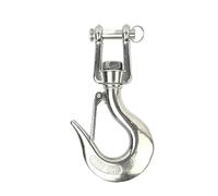 Swivel Lifting Hook 304 Stainless Steel Lifting Chain Hoist Jaw Rotating Swivel Cargo Hook With Latch Of Heavy Duty 0.15T/0.35T/0.65T/1T(0.35T)