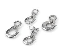 Swivel Lifting Hook 304 Stainless Steel Lifting Hoist Hook Rotatable Ring Claw Cargo hook Working Load WLL 0.35-2 Ton 4 Styles(D Thickened 1 Ton)