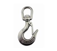 Swivel Lifting Hook Load 150/350/650/1000/1500kg 360 Degree Rotation Thick Body Anti-off Lifting Cargo Hook 304 Stainless Steel(Load 150kg)