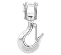 Swivel Lifting Hook, Stainless Steel 360 Degree Rotatable Clevis Hook Grappling Hook with Latch for Project Hoisting Machinery Metallurgy Mining Equipment (650kg)