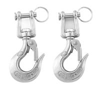 Swivel Lifting Hooks, 304 Stainless Steel Swivel Eye Lifting Hook Load Heavy Duty Lock Rigging Snap Trigger Clevis(150kg)