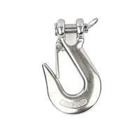Swivel Lifting Hooks, Heavy Duty 304 Stainless Steel Marine Grade Crane Clevis Lifting Chain Hoist Jaw Swivel Cargo Hook(0.9T)