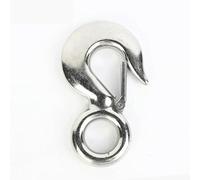 Swivel Lifting Hooks, Stainless Steel Hoist Cargo Hook Lifting Chain Eye Rotatable Ring Claw with Lock Working Load(0.75t)
