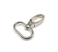 Swivel Lobster Leather Bag Handbag Purse Shoulder Strap Belt Clip Trigger Buckle Key-Inside Wide 32mm-Silver
