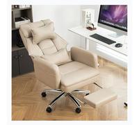 Swivel Office Chair - High Back with Lumbar rt and Headrest, Technology Leather for Sedentary Comfort 155° Reclining Computer in Multiple Colors