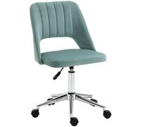 Swivel Office Chair Velvet Fabric Scallop Shape Computer Desk Chair Green