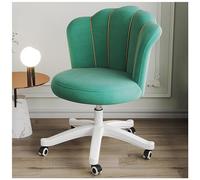 Swivel Office Chair, Velvet Upholstered Task Chair for Home or Office, Comfortable Armless Desk Chair for Study and Computer Room