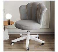 Swivel Office Chair, Velvet Upholstered Task Chair for Home or Office, Comfortable Armless Desk Chair for Study and Computer Room