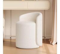 Swivel Ottoman Pouffe Storage Chair - Upholstered Round Accent Stool for Living Room, Bedroom, Hallway - Versatile Makeup Chair & Footrest